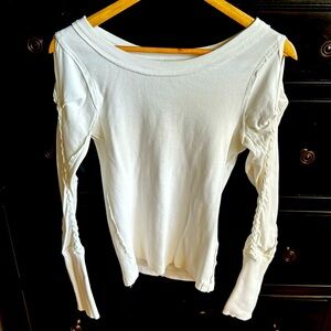 NWOT Cream Ribbed Knit